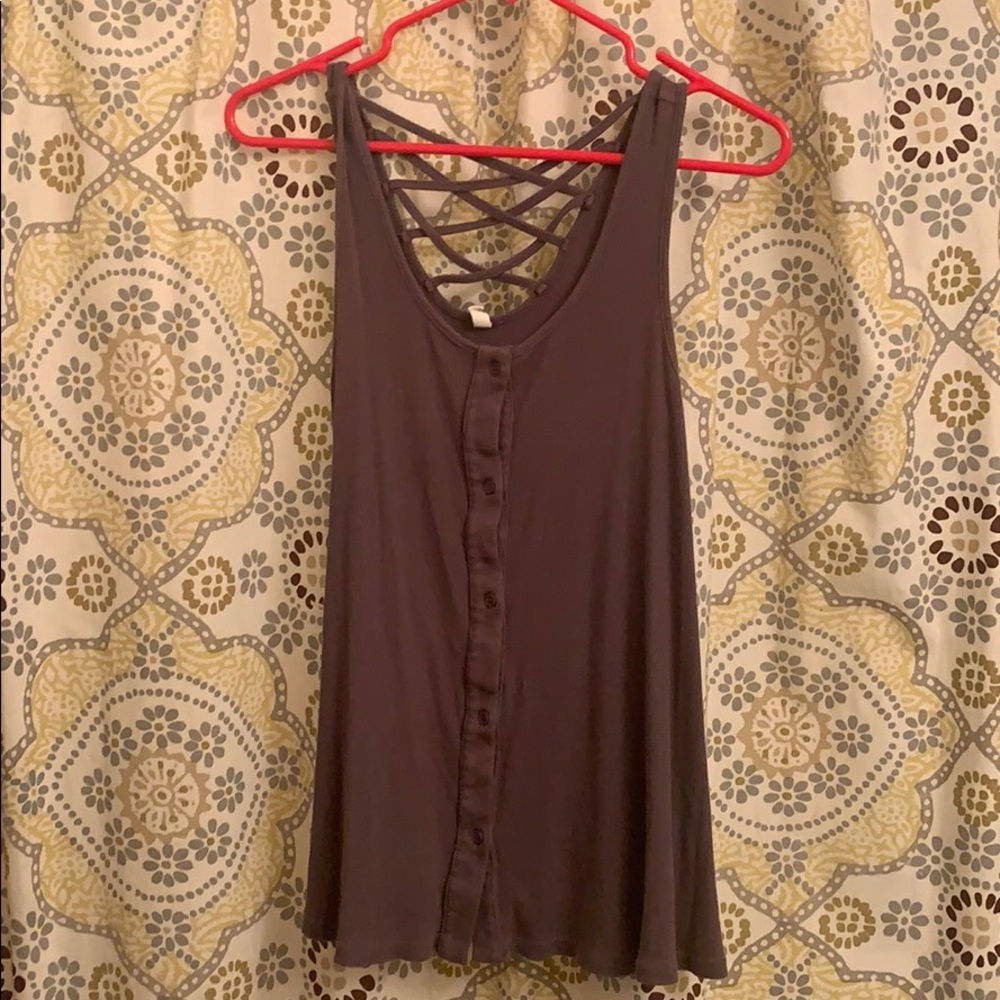 Maternity button up tank